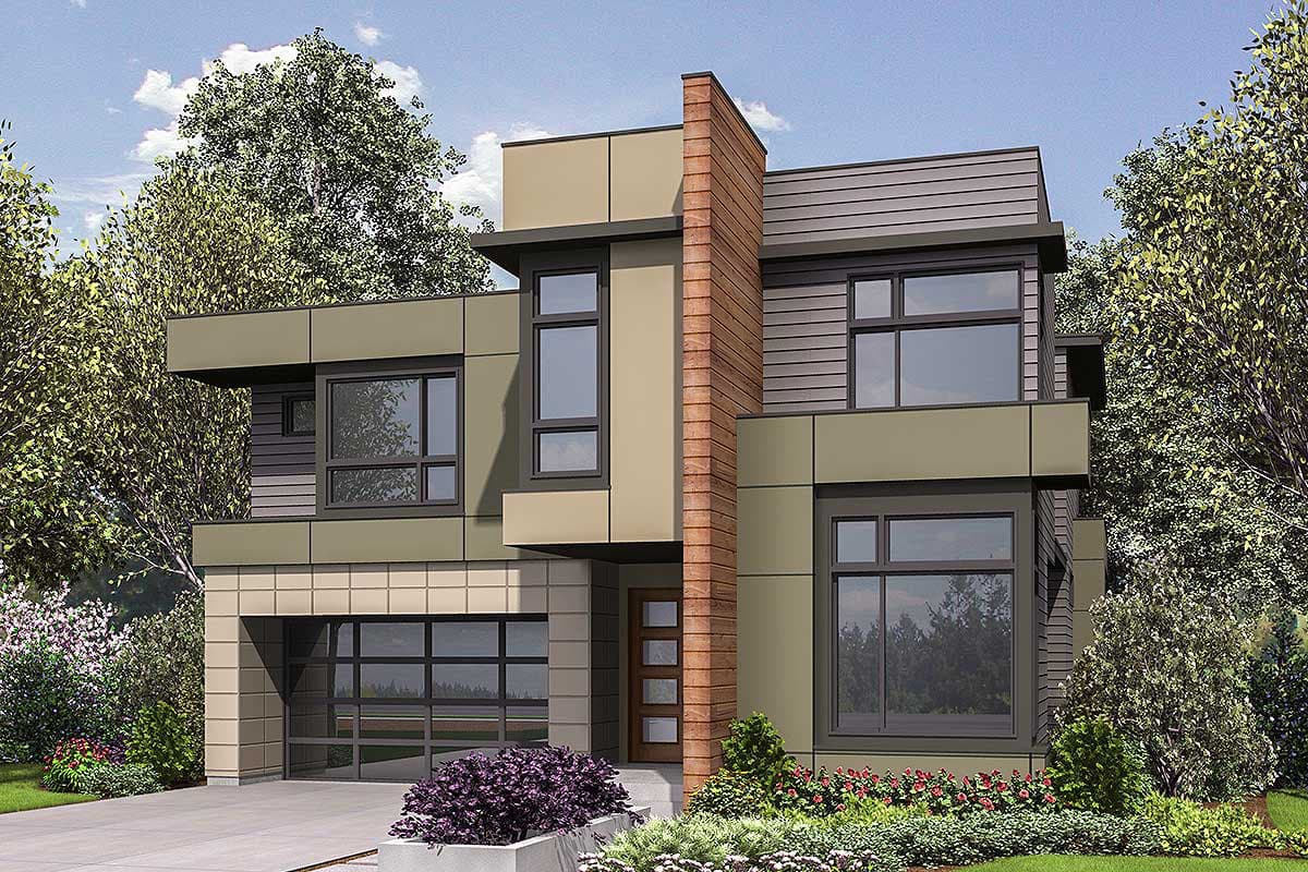 Plan 23714JD: Spacious Modern Home Plan with Private Den - Image #49 - Contemporary, Modern