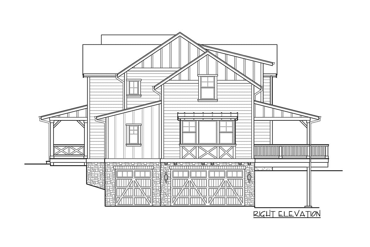 Plan 23715JD: Three Level Northwest House Plan with a Side-load Drive-under Garage - Image #11 - Contemporary, Country, Craftsman, Modern Farmhouse, New American, Northwest