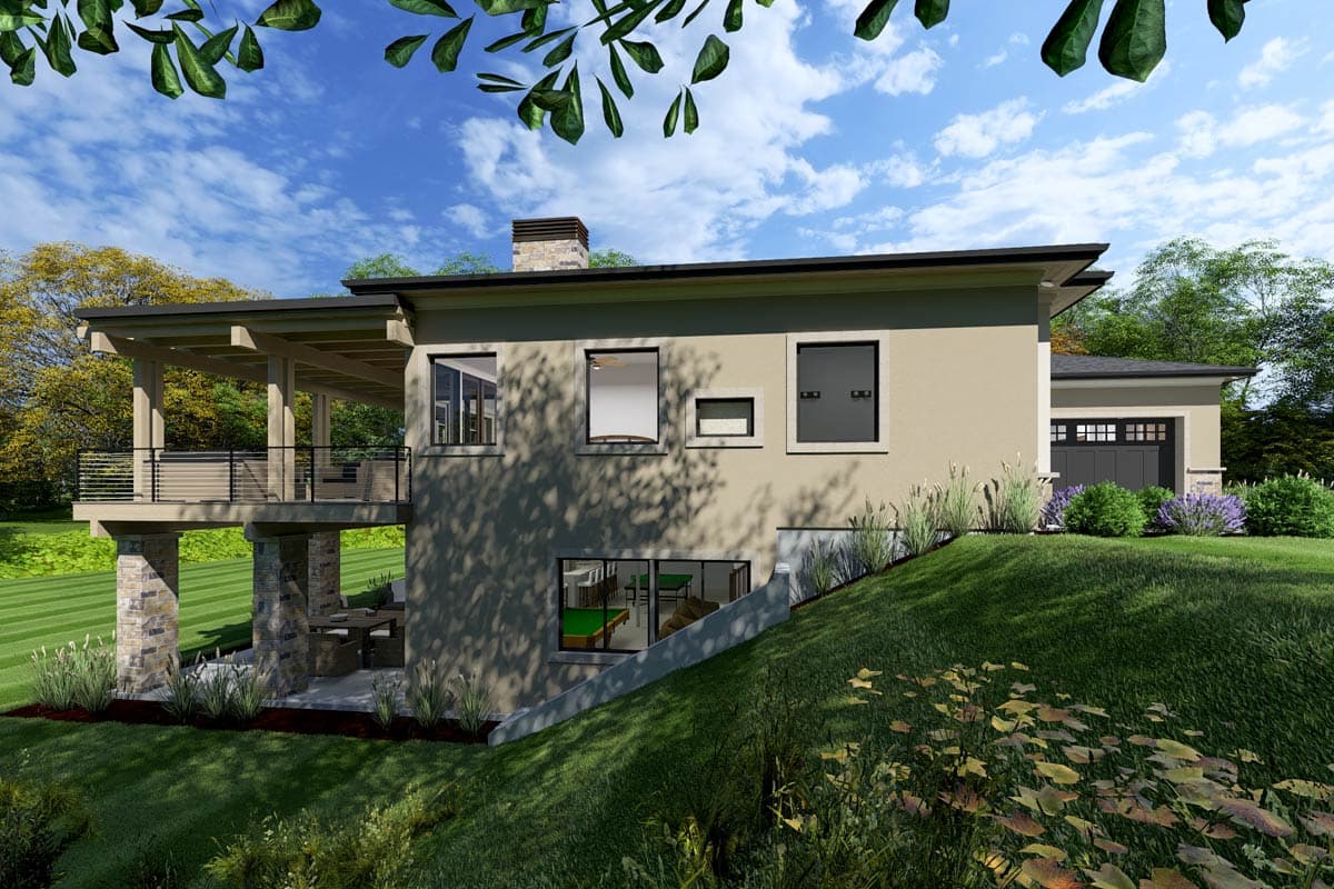 Plan 64447SC: 4 Bed Modern Prairie with Unique 3-Car Garage - Image #6 - Modern, Northwest, Prairie
