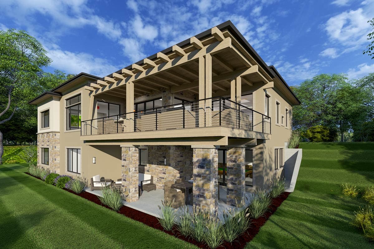 Plan 64447SC: 4 Bed Modern Prairie with Unique 3-Car Garage - Image #7 - Modern, Northwest, Prairie
