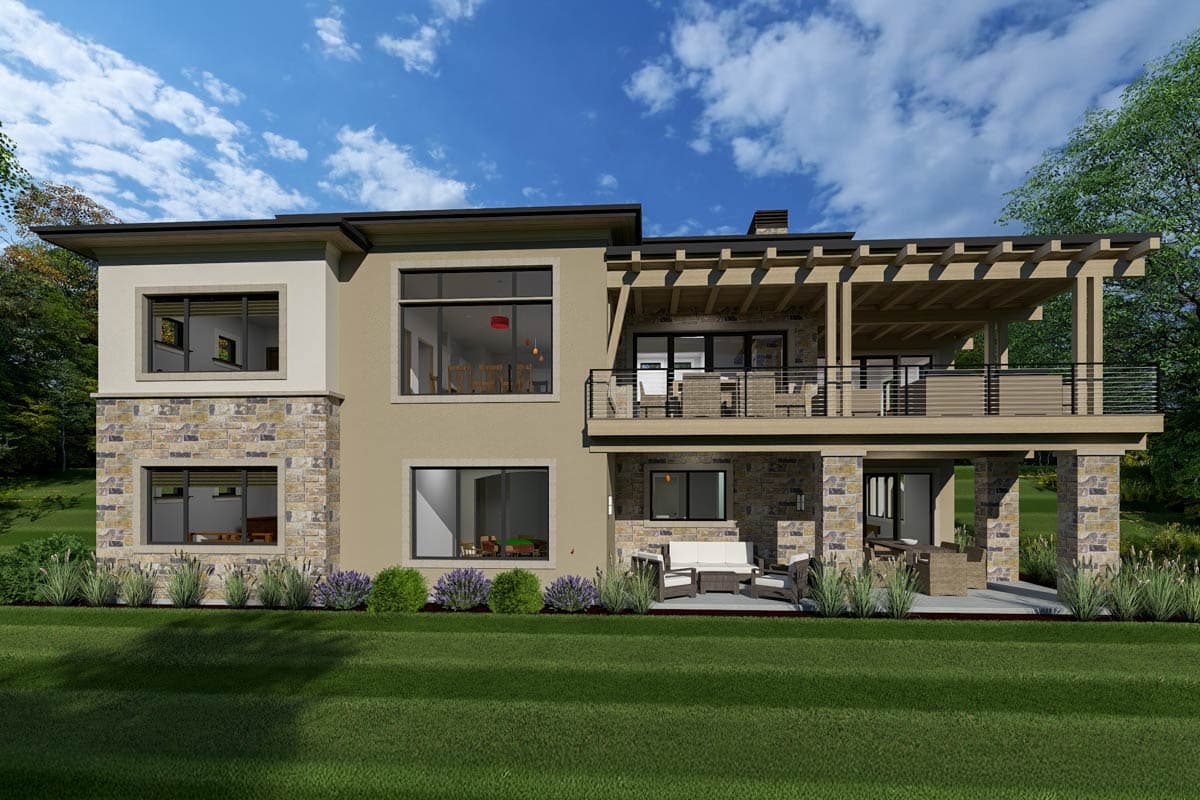 Plan 64447SC: 4 Bed Modern Prairie with Unique 3-Car Garage - Image #8 - Modern, Northwest, Prairie