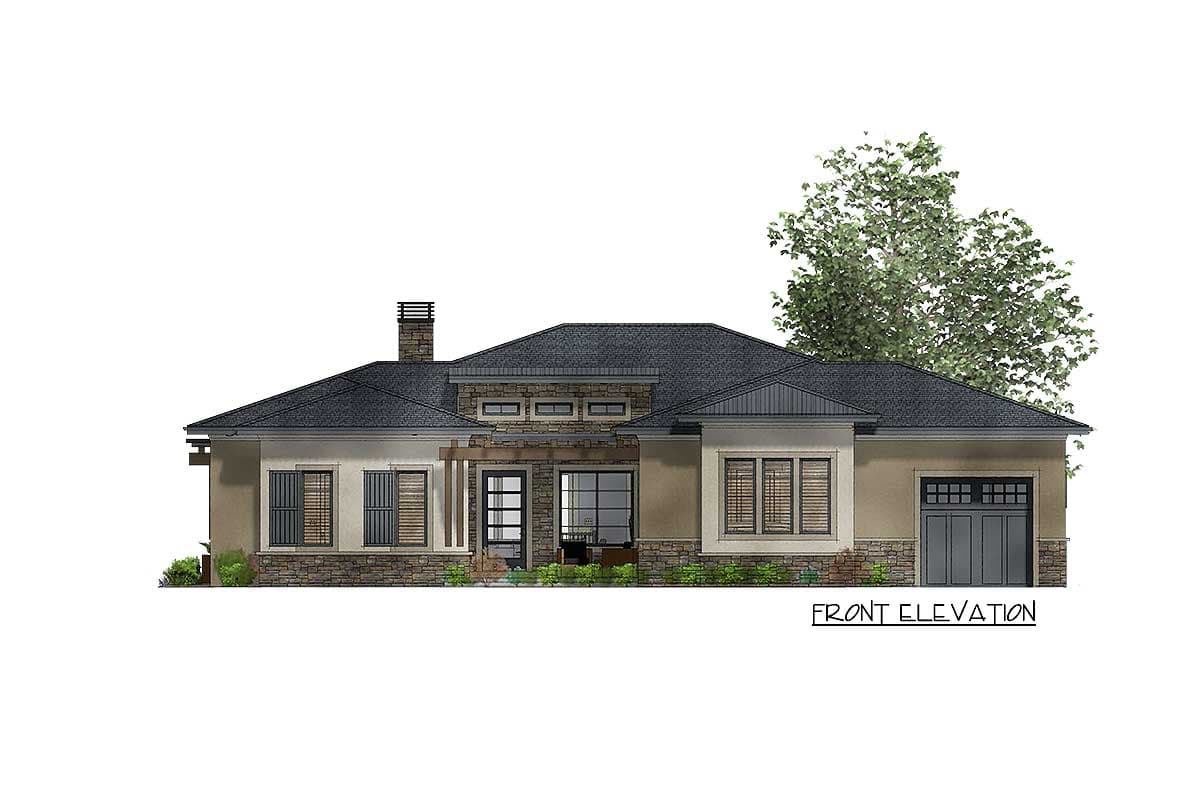 Plan 64447SC: 4 Bed Modern Prairie with Unique 3-Car Garage - Image #13 - Modern, Northwest, Prairie