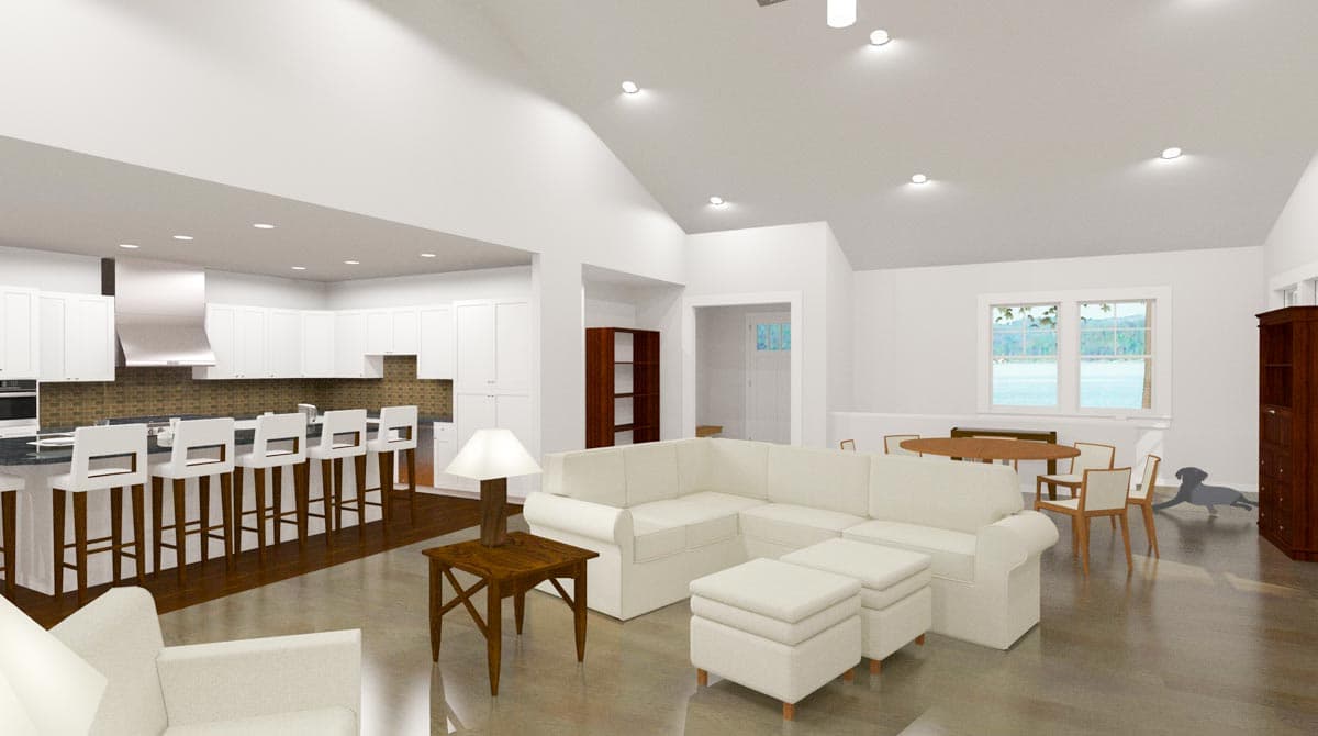 Plan 64449SC: Stylish Farmhouse Ranch House Plan - Image #4 - Country, Farmhouse, Ranch, Traditional