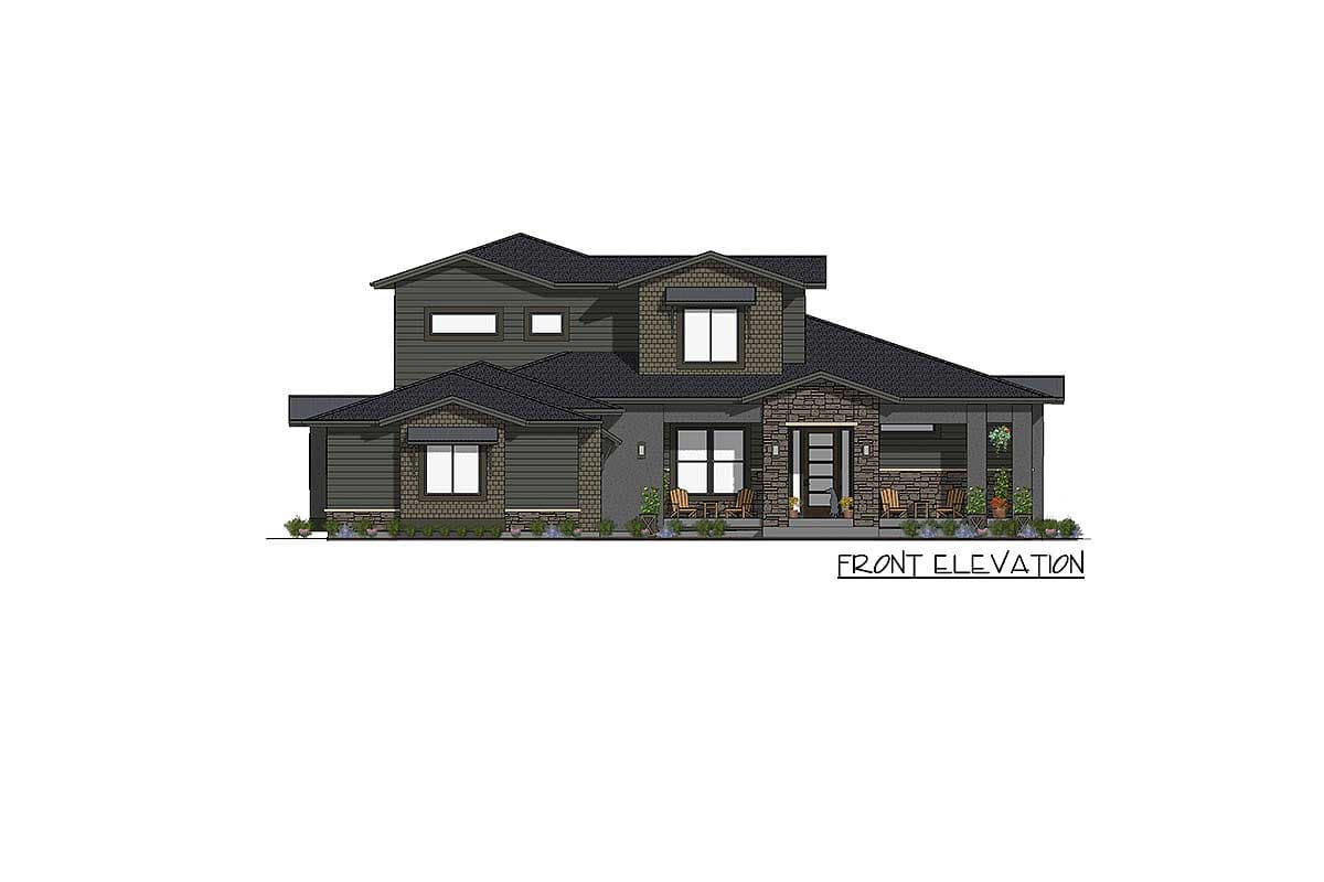 Plan 64452SC: House Plan for a Rear Sloping Lot - Image #12 - Craftsman, Northwest