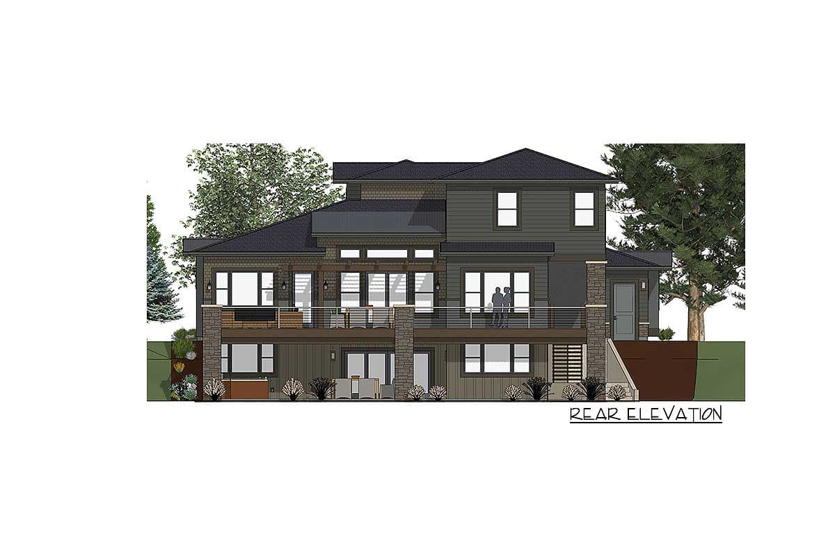 Plan 64452SC: House Plan for a Rear Sloping Lot - Image #15 - Craftsman, Northwest