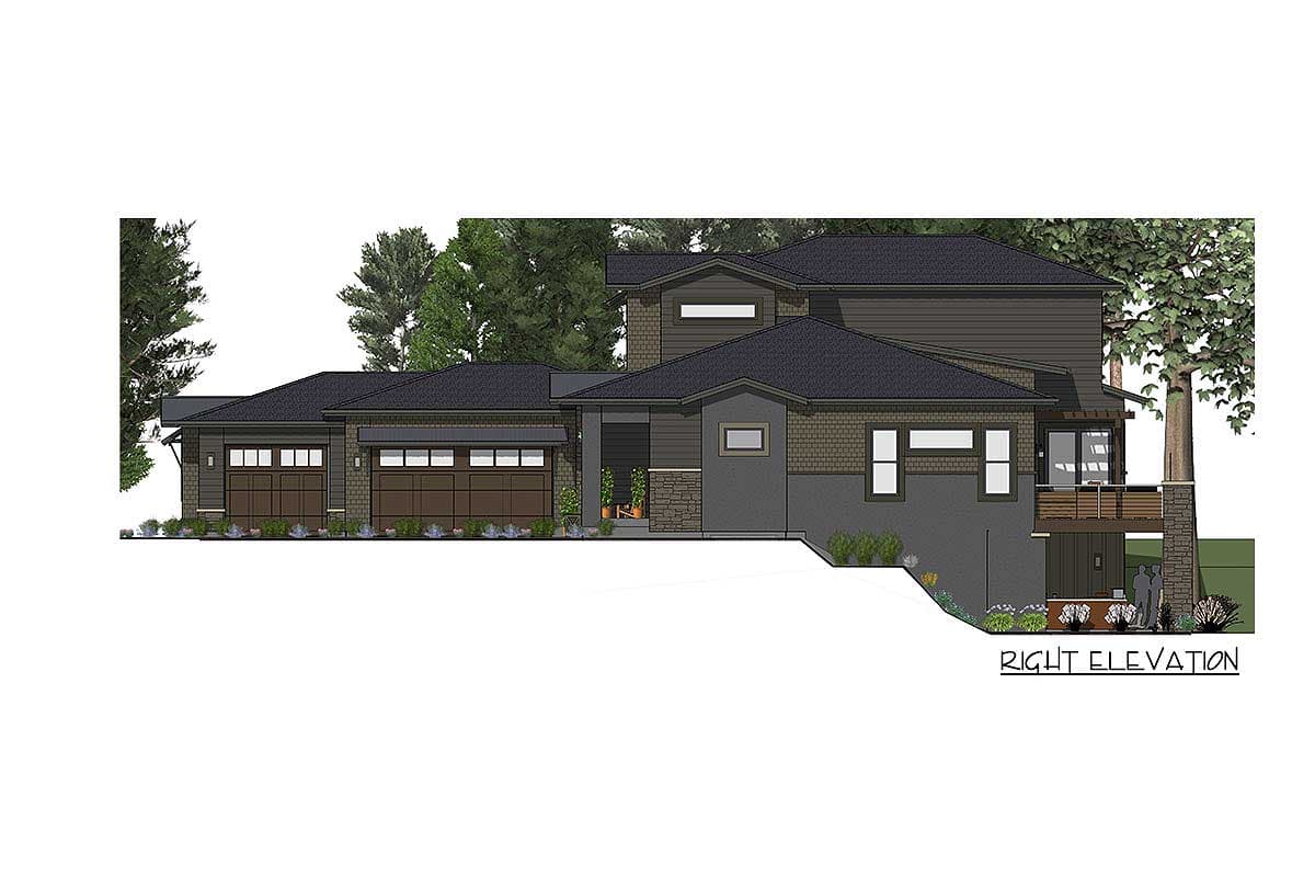 Plan 64452SC: House Plan for a Rear Sloping Lot - Image #14 - Craftsman, Northwest
