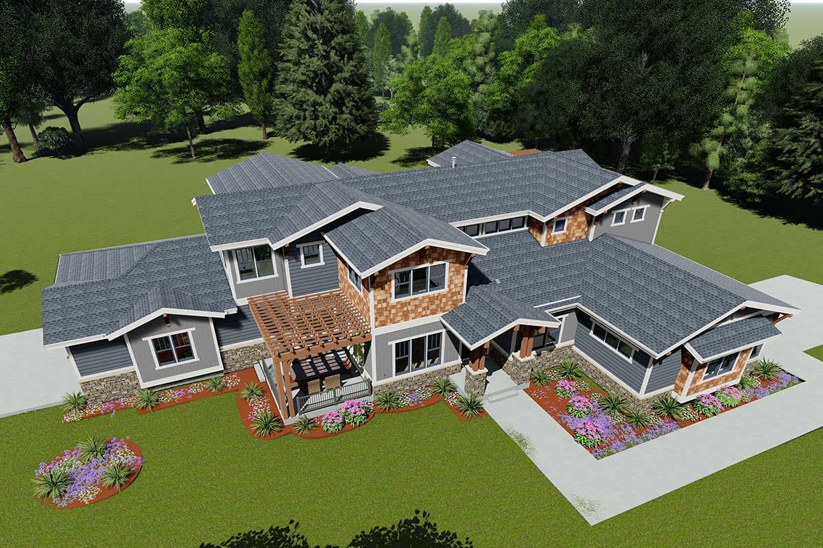 Plan 64451SC: Spacious Craftsman for a Large Family - Image #9 - Craftsman, Northwest