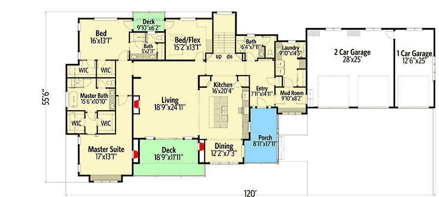Plan 64450SC: Super-size Craftsman House Plan - Floor Plan - Main Level - Craftsman, Northwest