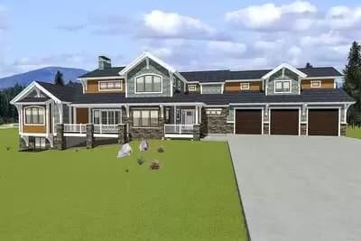 Super-size Craftsman House Plan