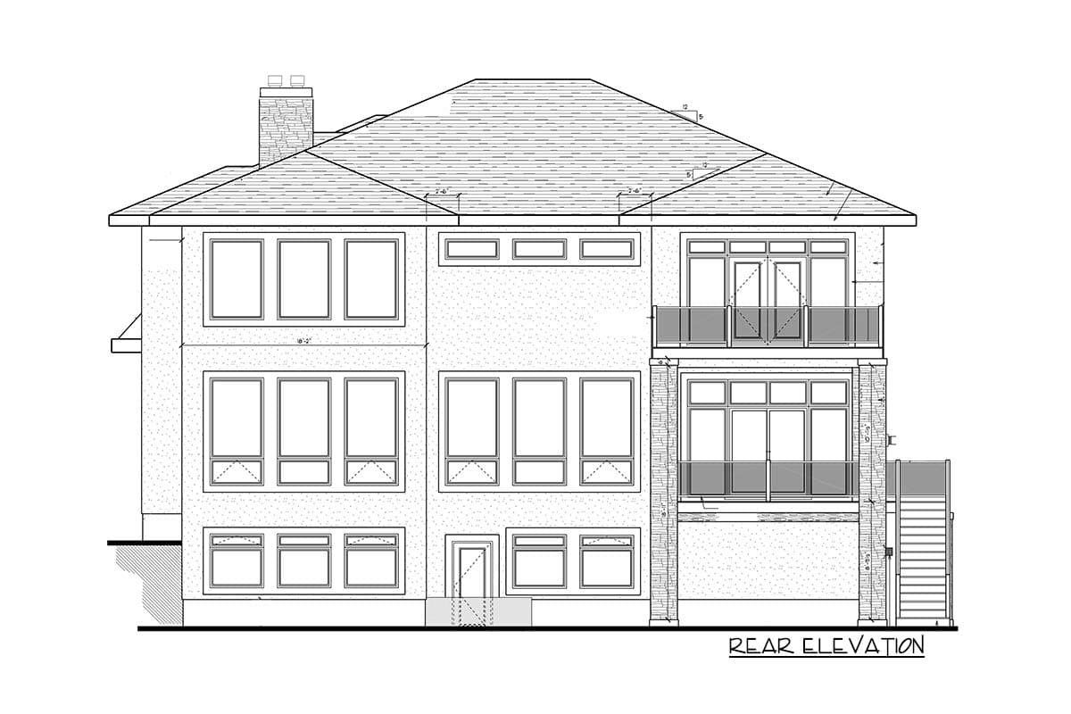 Plan 81690AB: Modern House Plan with Curved Stair Wall - Image #6 - Modern, Northwest