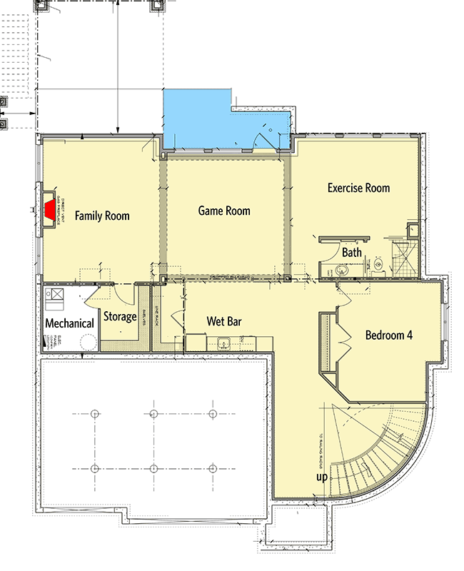 Plan 81690AB: Modern House Plan with Curved Stair Wall - Floor Plan - Optional Lower Level - Modern, Northwest