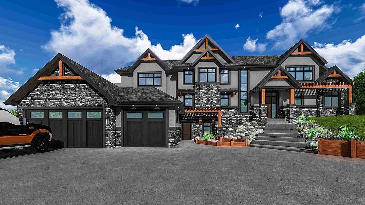 Plan 81696AB: Rugged Modern Mountain Craftsman House Plan with Man Cave and Optional Finished Lower Level - Image #12 - Craftsman, Mountain, New American, Northwest, Rustic