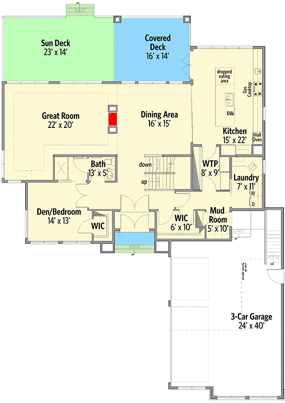 Plan 81698AB: Stunning Modern House Plan - Floor Plan - Main Level - Contemporary, Modern