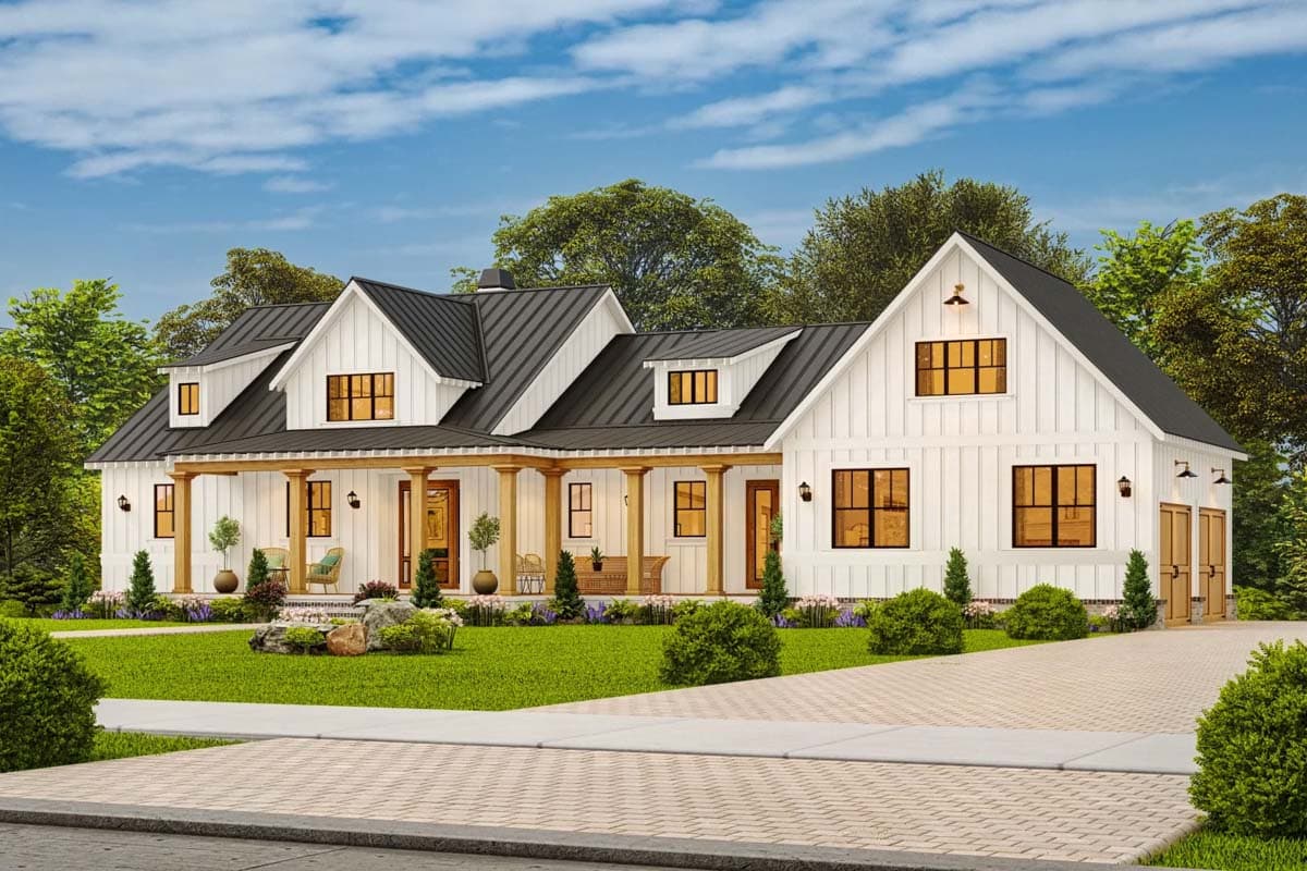 Plan 25634GE: Exciting Farmhouse with Wrap-Around Porch - 2708 Sq Ft - Image #6 - Cottage, Country, Farmhouse