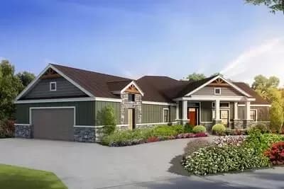 Split Bedroom Craftsman House Plan with Game Room