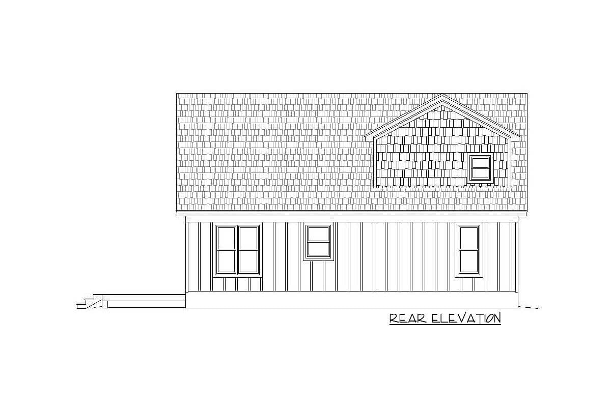 Plan 68498VR: 1400 Square Foot House Plan For A View Lot - Image #4 - Cottage, Country, Rustic