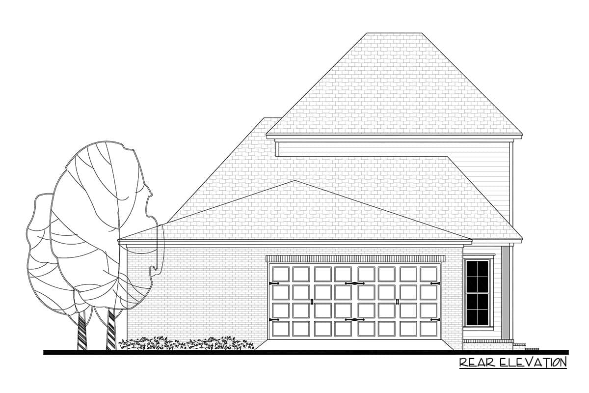 Plan 51771HZ: 4 Bed Exclusive French Country House Plan with Rear-Access Garage - Image #31 - European, French Country, Southern, Traditional