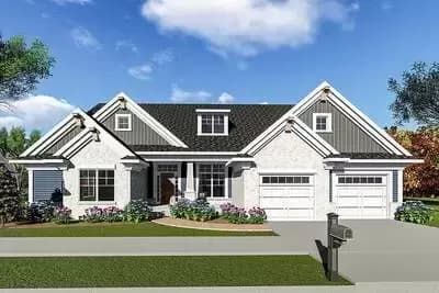 Craftsman House Plan with Optional Bonus Space