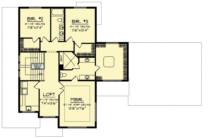 Plan 890063AH: Prairie Style House Plan with In-Law Suite - Floor Plan - 2nd Floor - Northwest, Prairie