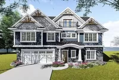 Craftsman House Plan for a View Lot