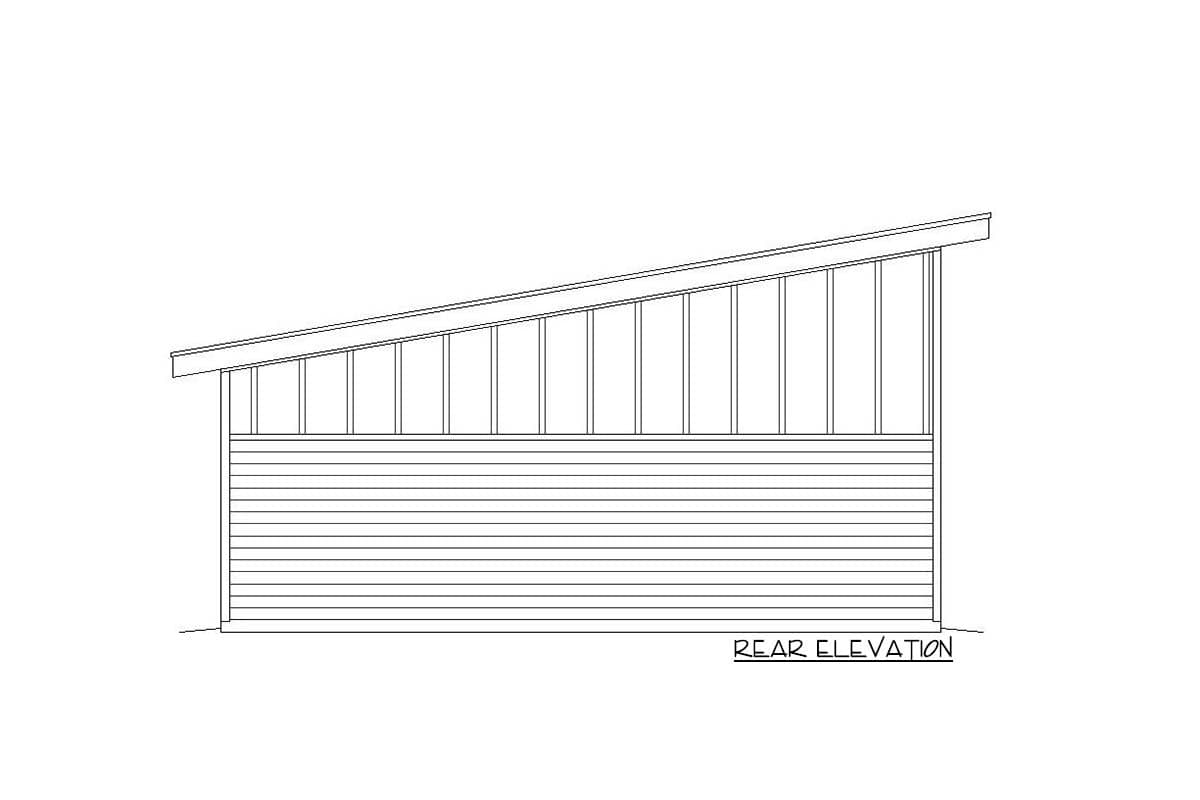 Plan 68500VR: Lift-Friendly Modern RV Garage Plan - Image #4