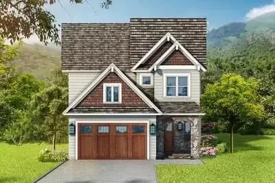 Craftsman for a Narrow Lot