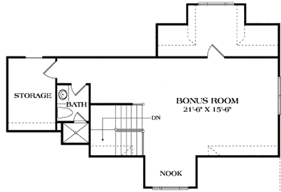 Plan 17819LV: Rustic Craftsman House Plan with Third Floor Bonus Room - Floor Plan - 3rd Floor - Craftsman, Northwest, Rustic