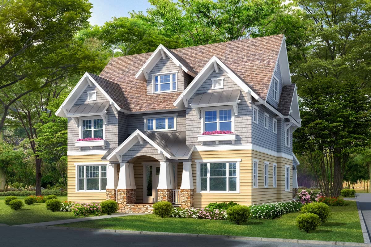 Plan 17820LV: Craftsman House Plan with Third Floor Bonus Room - Image #8 - Craftsman, Northwest