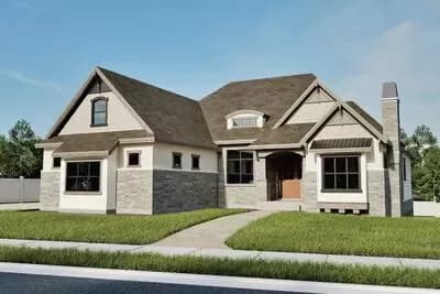 Craftsman House Plan with RV Garage and Walkout Basement
