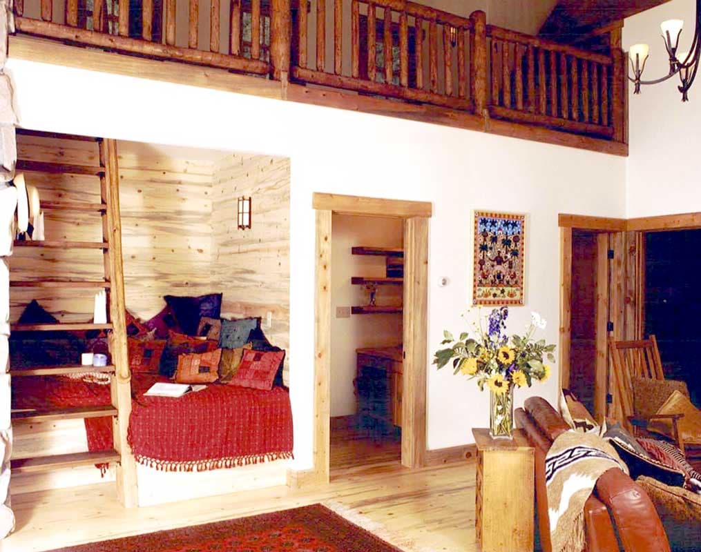 Plan 640003SRA: Striking Two Bedroom Getaway Cabin - Image #8 - Cottage, Mountain, Vacation