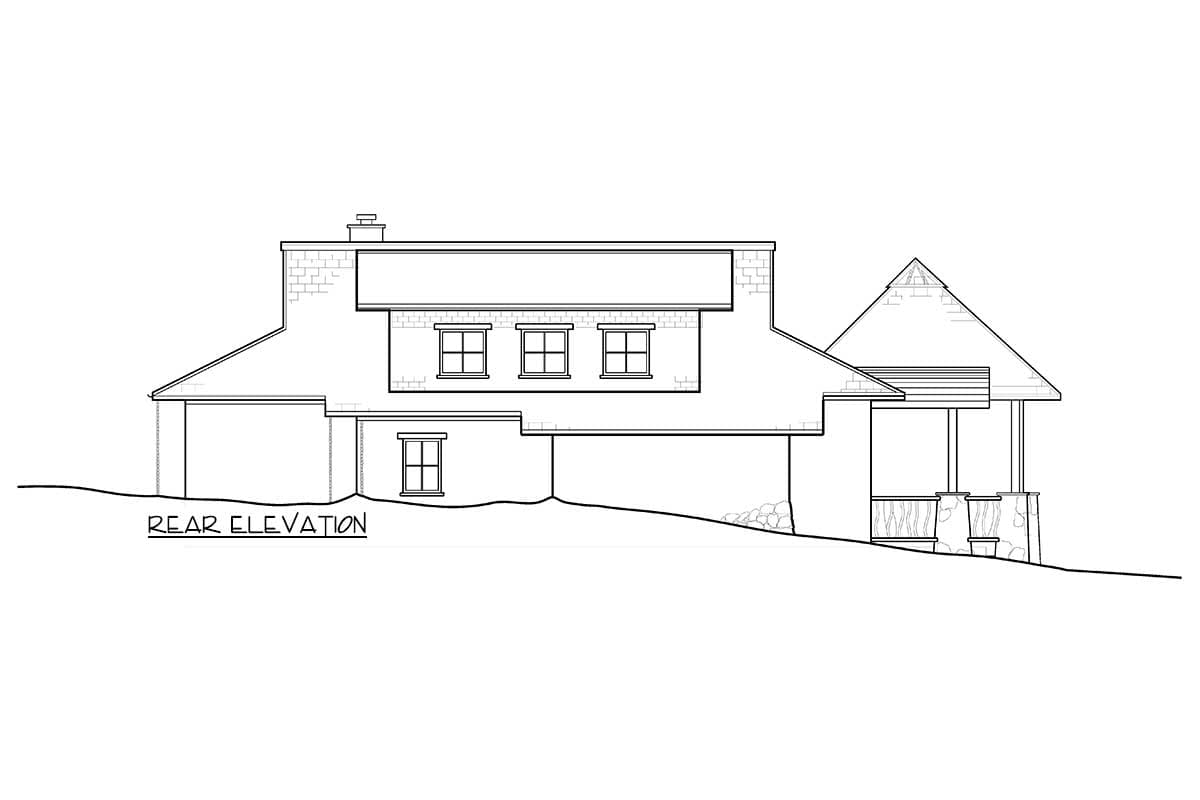 Plan 640003SRA: Striking Two Bedroom Getaway Cabin - Image #14 - Cottage, Mountain, Vacation