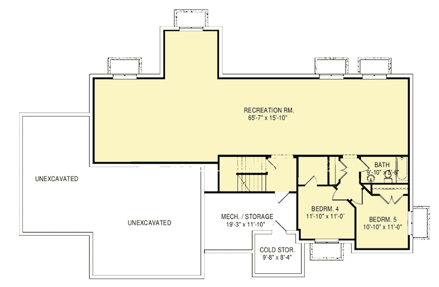 Plan 290039IY: Craftsman Ranch with Optional Finished Lower Level - Floor Plan - Optional Lower Level - Craftsman, Ranch, Rustic