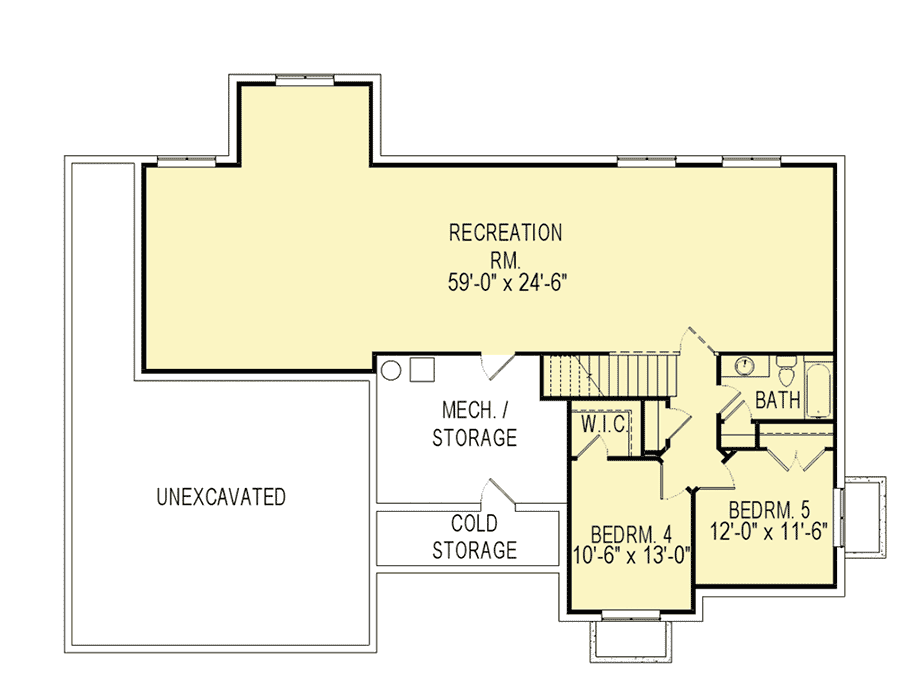 Plan 290040IY: Craftsman House Plan with Optional Lower Level - Floor Plan - Optional Lower Level - Craftsman, Northwest, Traditional