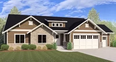 Craftsman House Plan in Three Sizes
