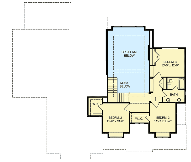 Plan 290047IY: Chic 3250 Square Foot Modern Farmhouse - Floor Plan - 2nd Floor - Farmhouse, Modern Farmhouse