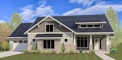 Expandable Craftsman House Plan with Vaulted Great Room