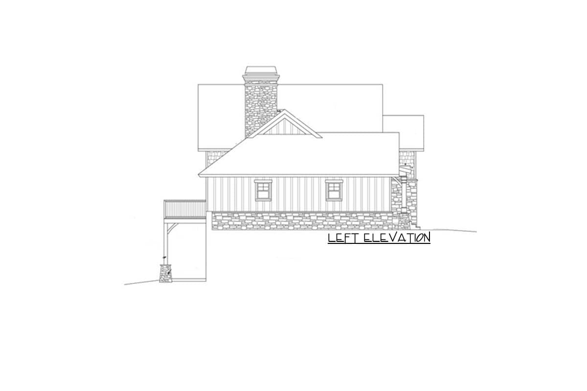 Plan 92383MX: Big Dogtrot House Plan with Lower Level Expansion - 2219 Sq Ft - Image #6 - Country, Craftsman, Mountain, Rustic, Vacation