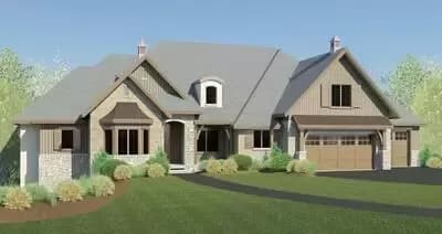 Refined European House Plan with Optional Finished Lower Level