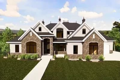 European House Plan with Optional Finished Lower Level