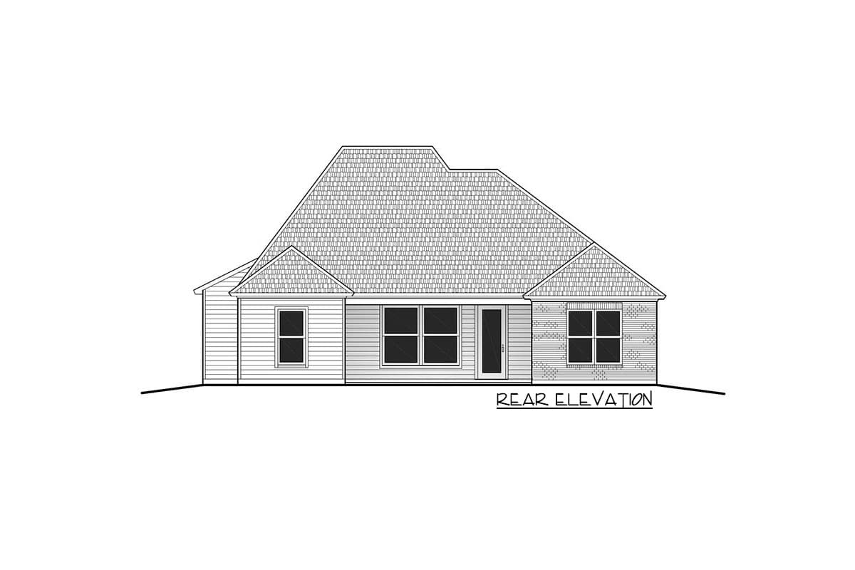 Plan 860001MCD: Compact French Country House Plan - Image #6 - Acadian, French Country, Louisiana-Style, Southern
