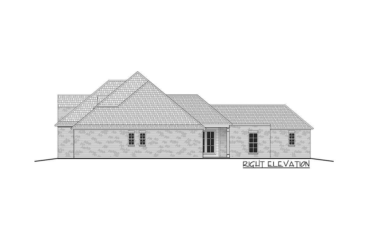 Plan 860008MCD: French Country House Plan with Secluded Master Suite - Image #6 - Acadian, European, French Country, Louisiana-Style