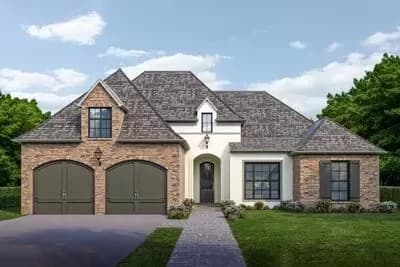 French Country House Plan with Secluded Master Suite