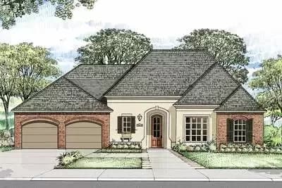 Split Bedroom Acadian Style House Plan Under 2400 Square Feet