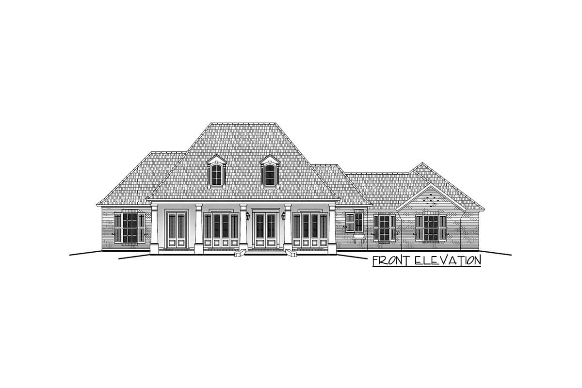 Plan 860011MCD: 4-Bed Acadian House Plan With 3-Car Garage - Image #4 - Acadian, Louisiana-Style, Southern, Traditional
