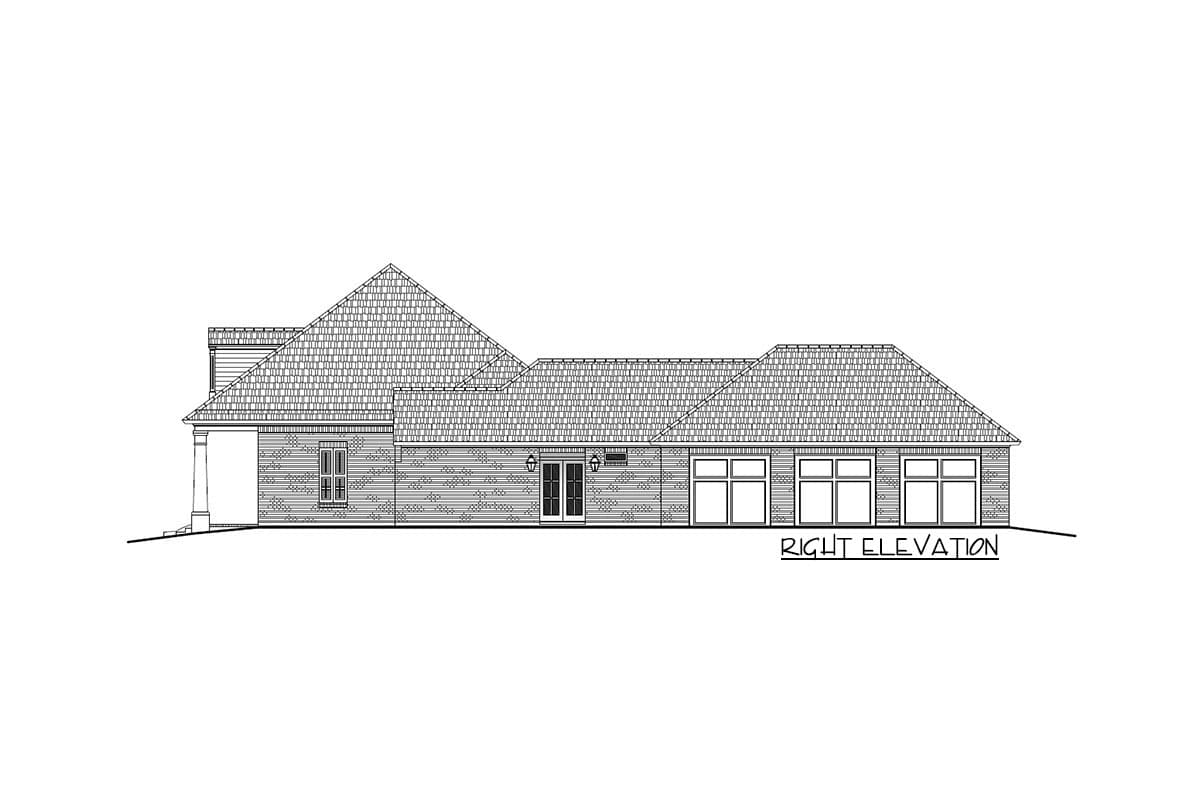 Plan 860011MCD: 4-Bed Acadian House Plan With 3-Car Garage - Image #7 - Acadian, Louisiana-Style, Southern, Traditional