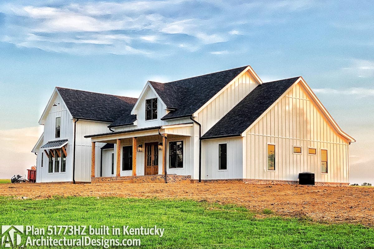 build gallery item - Modern Farmhouse Plan 51773HZ Comes to Life in Kentucky