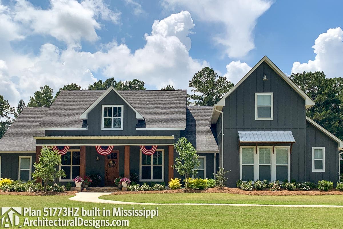 build gallery item - Modern Farmhouse Plan 51773HZ comes to life in Mississippi (third one there)!