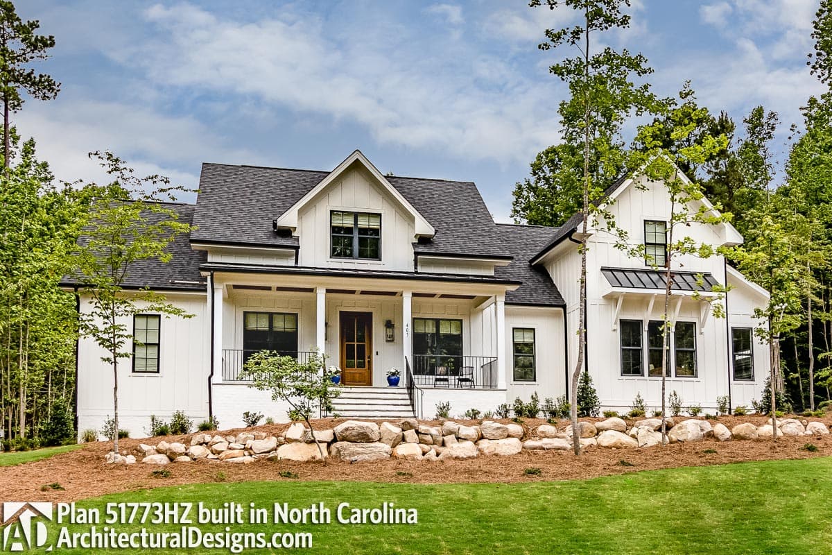 build gallery item - Modern Farmhouse Plan 51773HZ Comes to Life in North Carolina