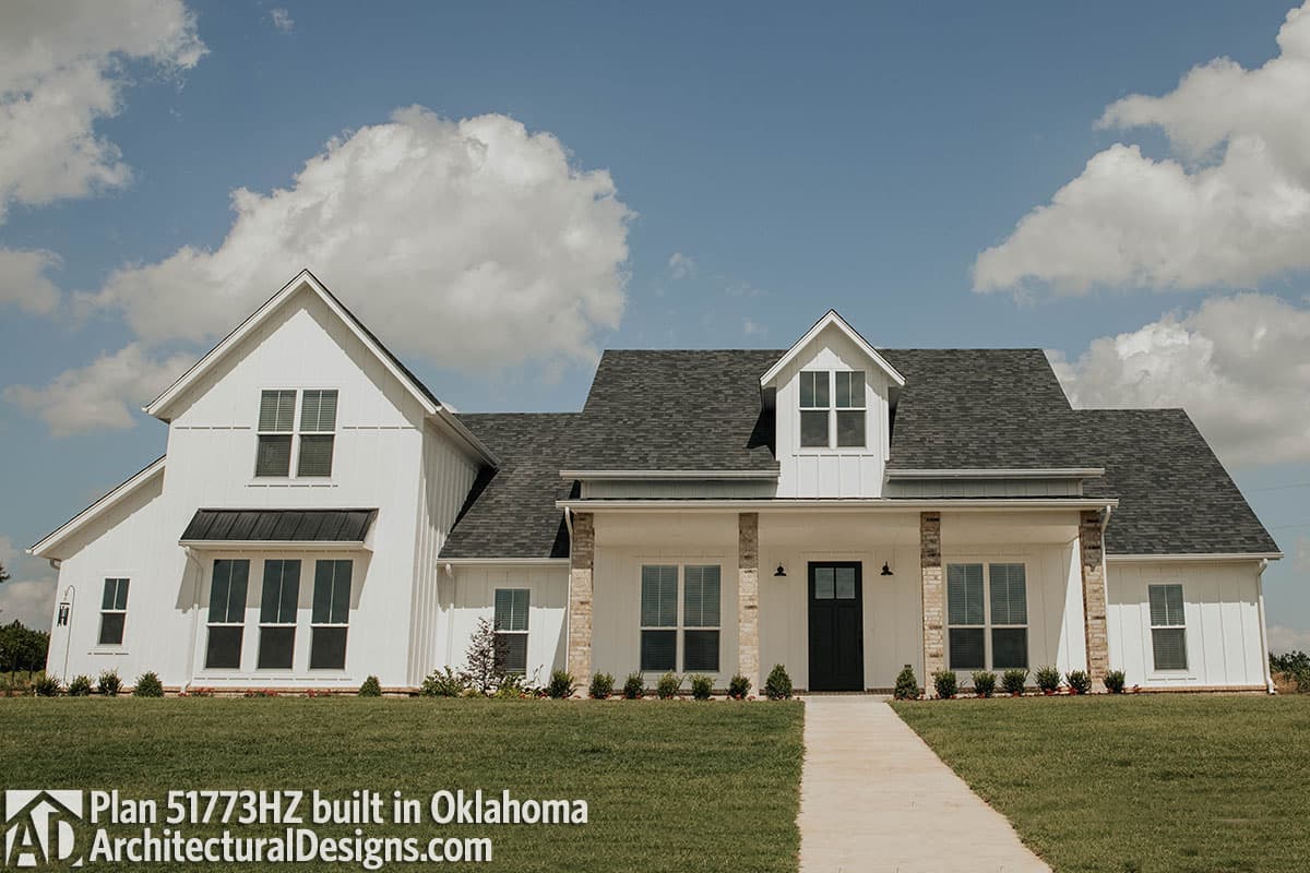 build gallery item - Modern Farmhouse Plan 51773HZ comes to life in Oklahoma