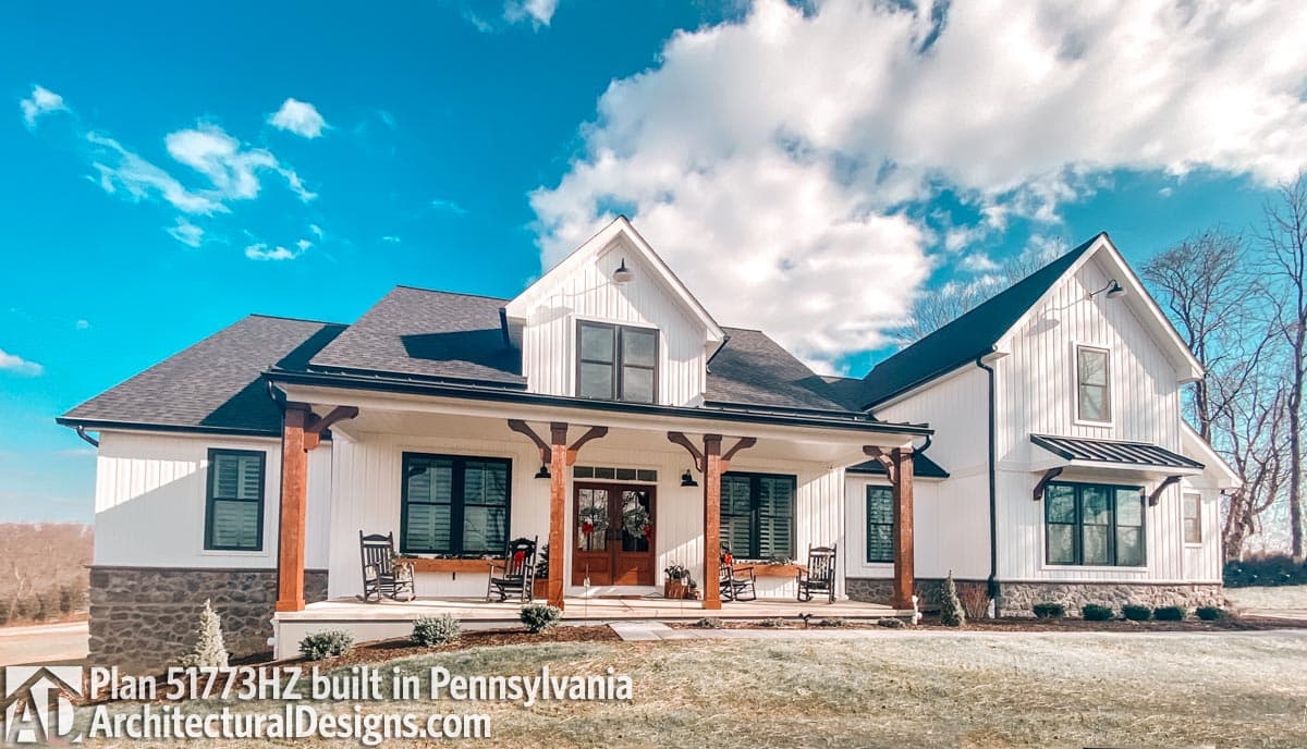 build gallery item - Modern Farmhouse Plan 51773HZ comes to life in Pennsylvania